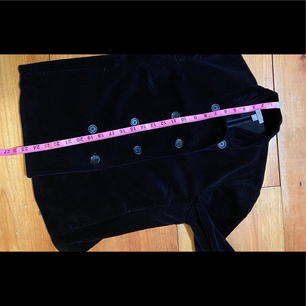J. Jill Black Double-Breasted Corduroy Jacket, XS - Picture 9 of 10